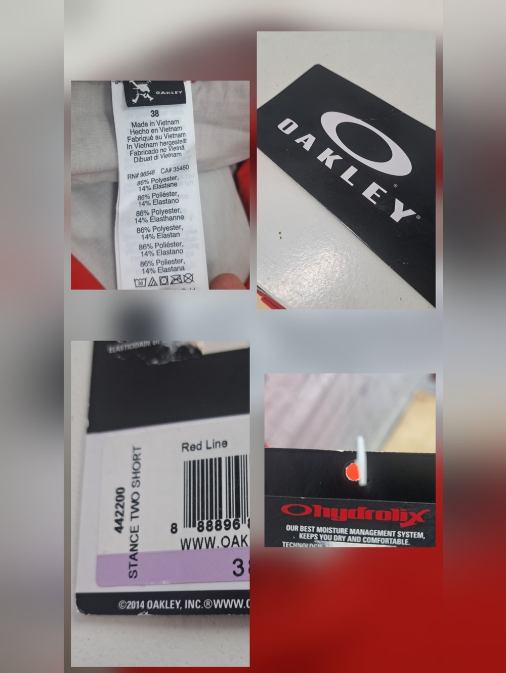 NWT Oakley Two Stance Golf Shorts Dark Orange Bubba Watson 38 Actual 39"W - Picture 4 of 9